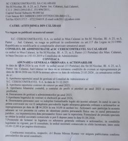 Consiliul de Administratie al SC CERESCOMTRAVEL SA Calarasi convoaca Adunarea Generala a Actionarilor ANUNT