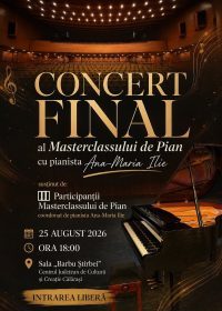 CJCC Calarasi anunta Concursul final al Masterclass ului cu 16 concurenti la pian