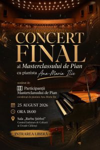 CJCC Calarasi anunta Concursul final al Masterclass ului cu 16 concurenti la pian