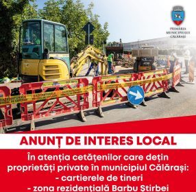Calarasi Primaria lanseaza un apel pentru conectarea proprietatilor la retelele de utilitati publice