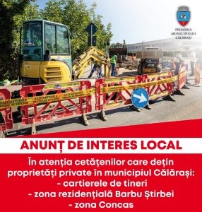 Calarasi Primaria lanseaza un apel pentru conectarea proprietatilor la retelele de utilitati publice