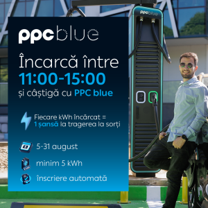 PPC Blue lanseaza campania Incarca si Castiga prin care ofera premii pentru incarcarea masinilor electrice in afara orelor de varf