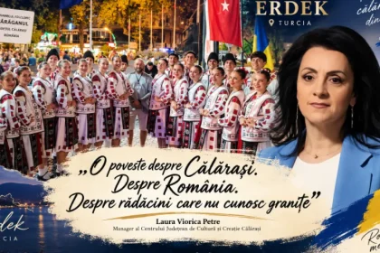 Ansamblul „Bărăganul” din Călărași a susținut un spectacol pe scena din Erdek, Turcia
