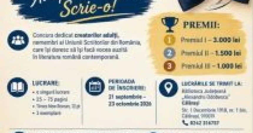 Concursul Național de Proză „Alexandru Odobescu”, ediția a XLIV-a, la Călărași