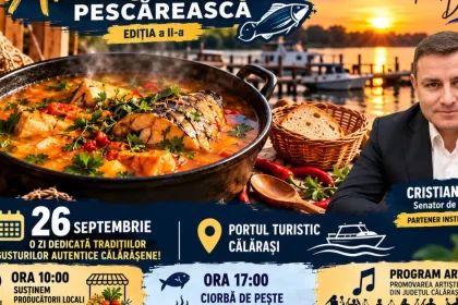 Festival culinar pescăresc pe malul Dunării, pe 26 septembrie