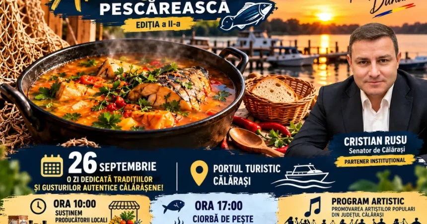 Festival culinar pescăresc pe malul Dunării, pe 26 septembrie