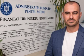 Primarul Ciprian Olteanu câștigă al treilea proiect pentru iluminat public