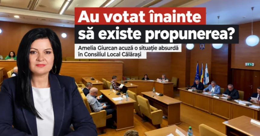 USR / Amelia Giurcan reclamă o situație absurdă în Consiliul Local Călărași