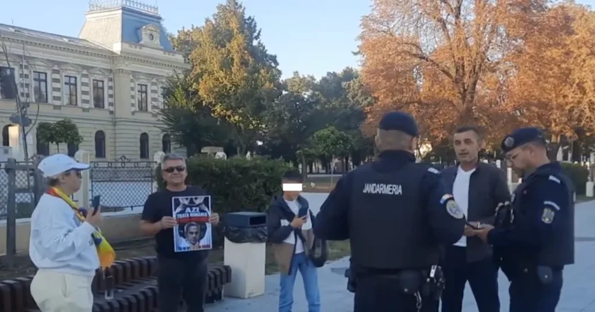 Călărași: Protestatarii care îl susțin pe Călin Georgescu, amendați în Piața Prefecturii