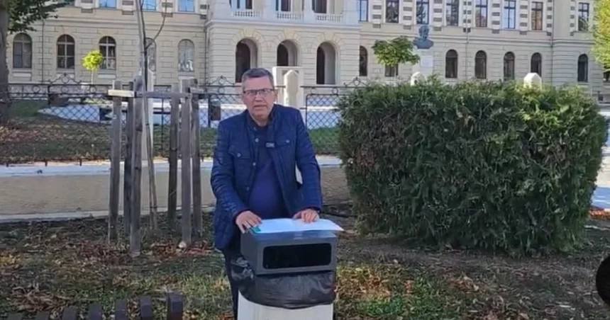 Călărași: Șapte persoane au protestat față de detenția lui Călin Georgescu