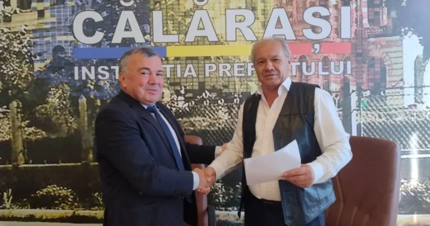 Matei Vasile, primarul din Grădiștea, a semnat actul adițional prin „Anghel Saligny”